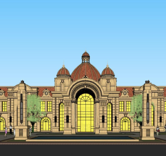 古典商业街 住宅 售楼处